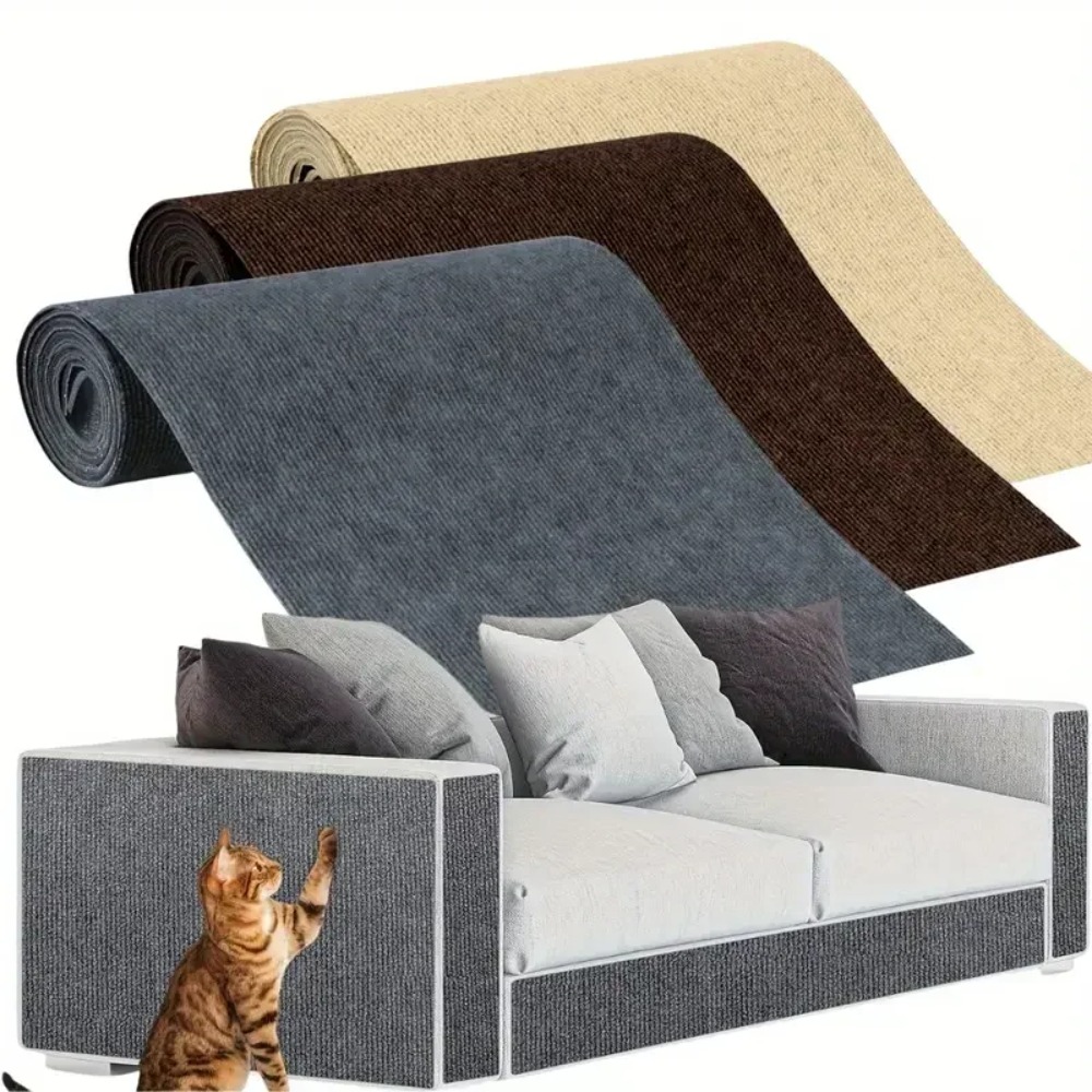 8 Colors Cat Scratcher Sofa Protector Cats Scratcher Pad Board Protection Trimmable Self-adhesive Carpet DIY Cat Scratch Mat