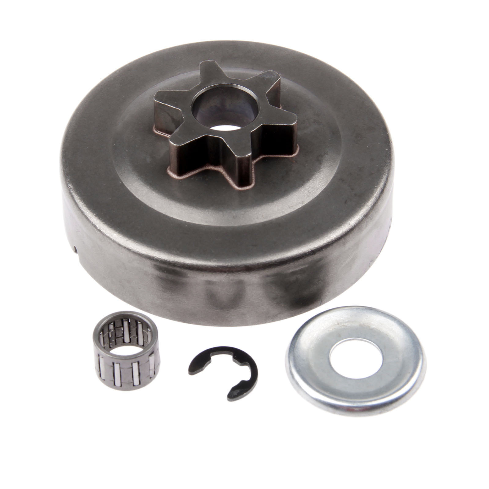 1Set 3/8 6T Clutch Drum Sprocket Washer E-Clip Kit For STIHL Chainsaw 018 021 023 MS170 MS180 MS210 MS230 MS250 1123 640 2003