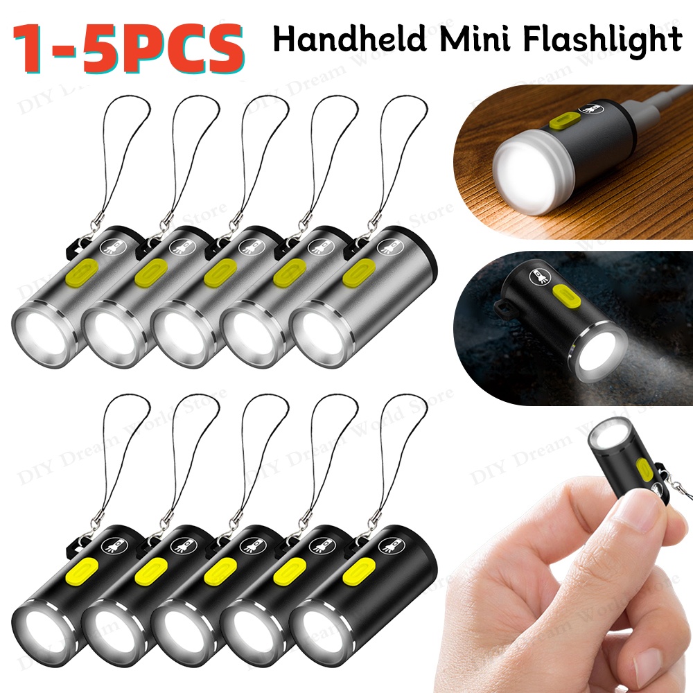 Mini High Brightness LED Flashlight Powered By Type C Connectors Small LED Light Torches for On Travel Use Flashlight