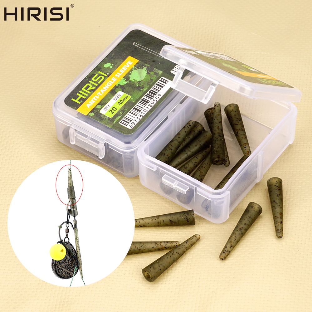Hirisi Carp Fishing Lead Clips 15pcs, Quick Change Cone with Tail Rubber Sleeves, Anti-Tangle Terminal Tackle AE061-6