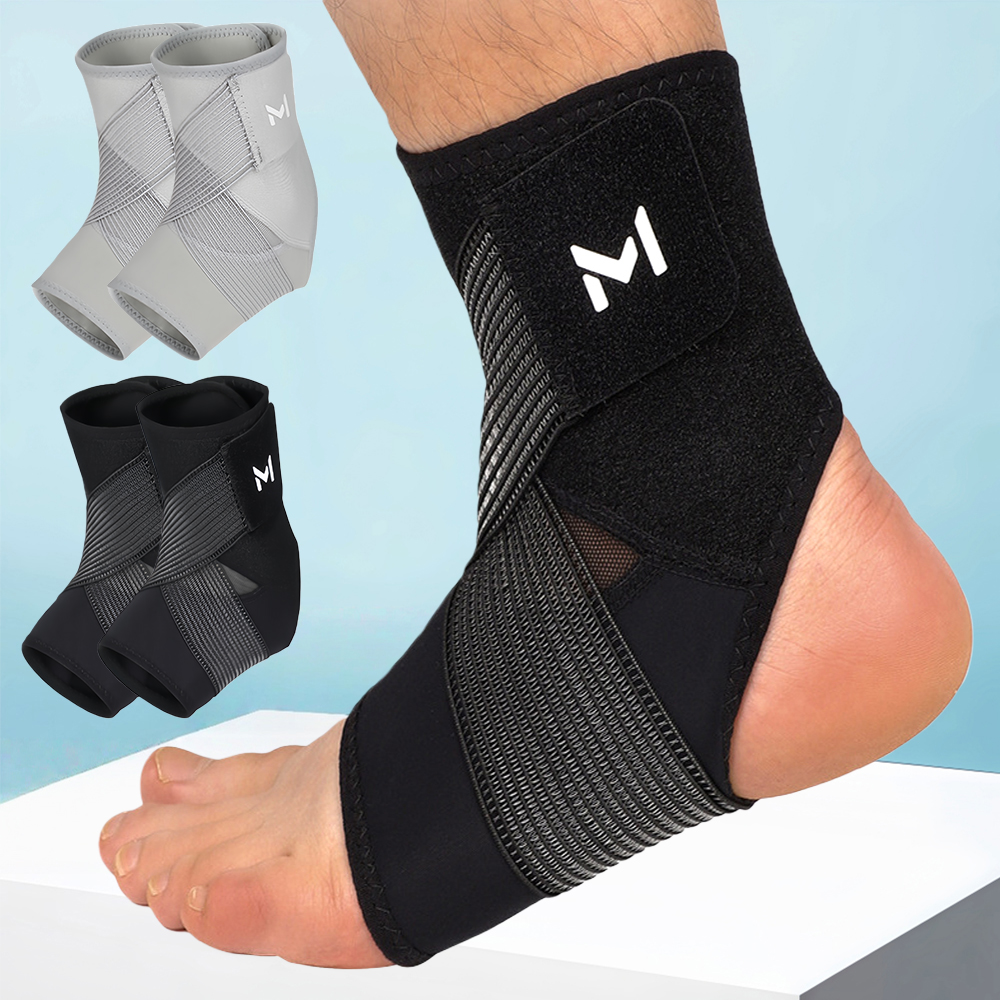 1/2Pcs Adjustable Ankle Compression Support Brace for Sports Protection, Ligament Stabilization,Swelling & Sprained Ankle Relief