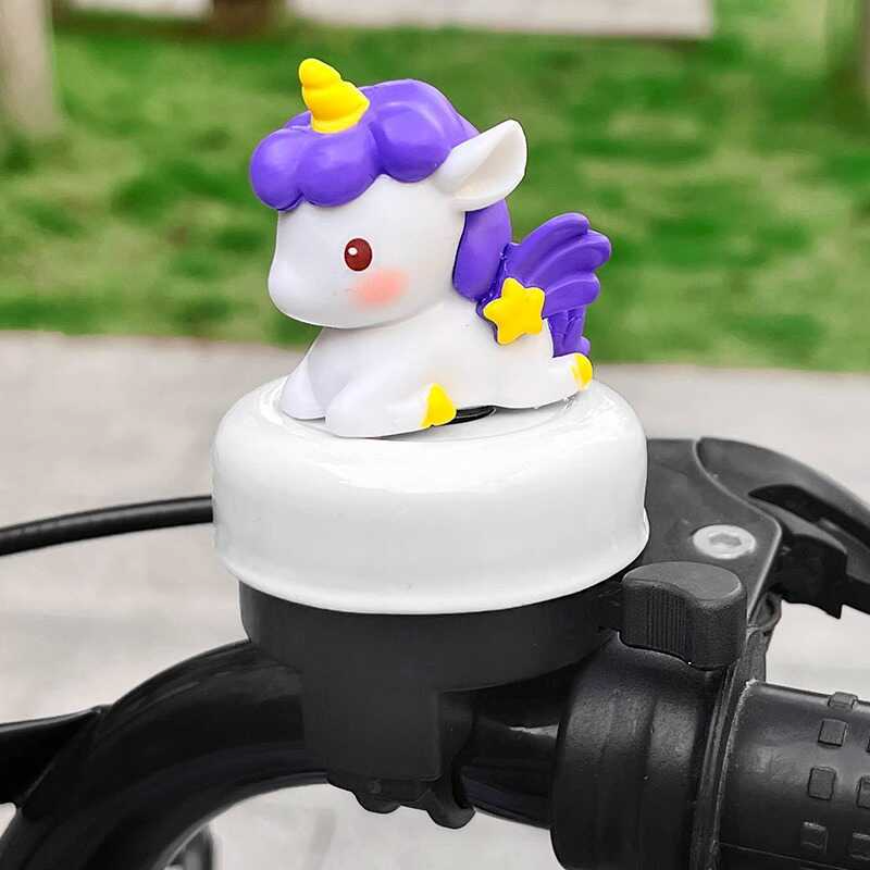 Unicorn Kids' Bike Bell Super Loud Cute Cartoon Design Universal for Balance Bikes Bicycles Skateboards
