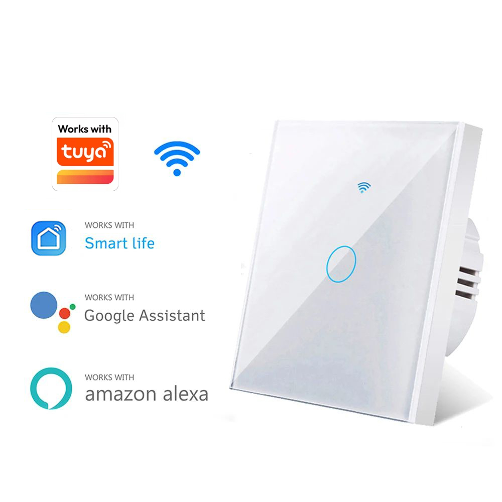 1 2 3 4 Gang WiFi RF 433mhz Touch Wall Light Smart Wireless with Switch 220V no Neutral EU Work With Tuya Alexa