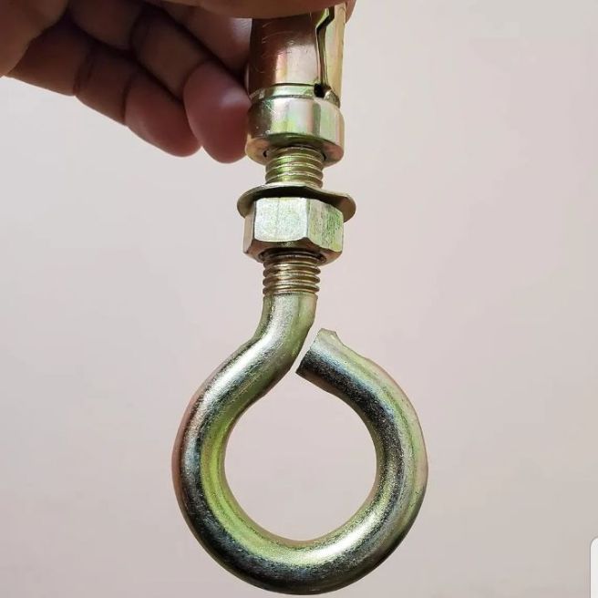 Anchor Bolt 10mm M10 For Fitting Of Fan , Swing In Ceiling Concrete Bolt Rawal Bolt Hook Type Bolt For Drilling In Ceiling Fastner Nut Bolt 10mm