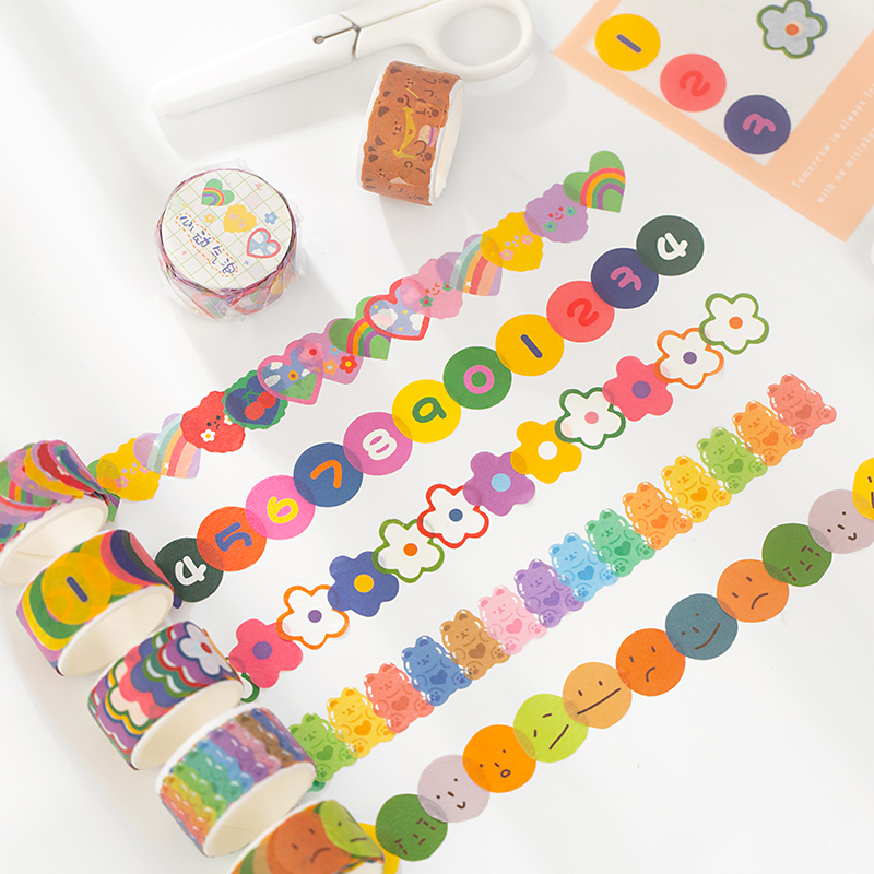 1 pc Kawaii Cartoon Washi Masking Tape Scrapbooking DIY Decorative Journal Stationery School Supplies
