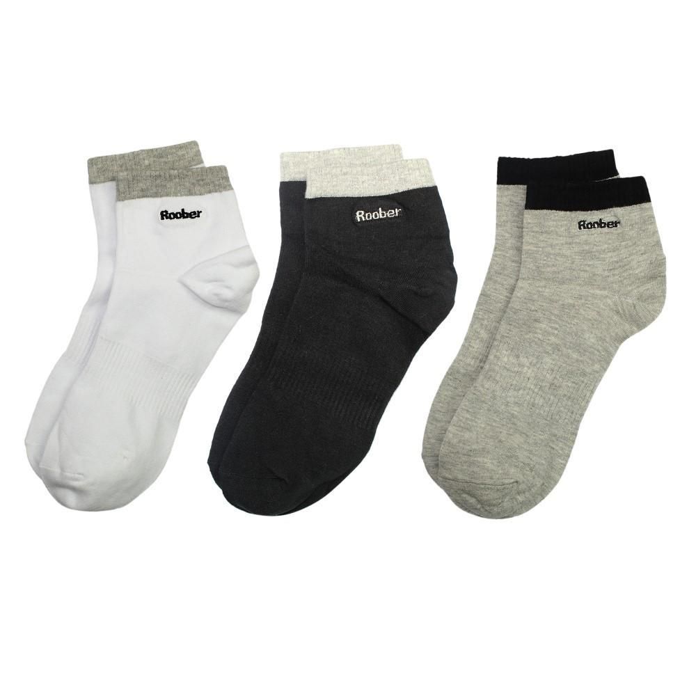 Pack Of 3 Pairs Roober Foot Cover Cotton Ankle Socks For Men