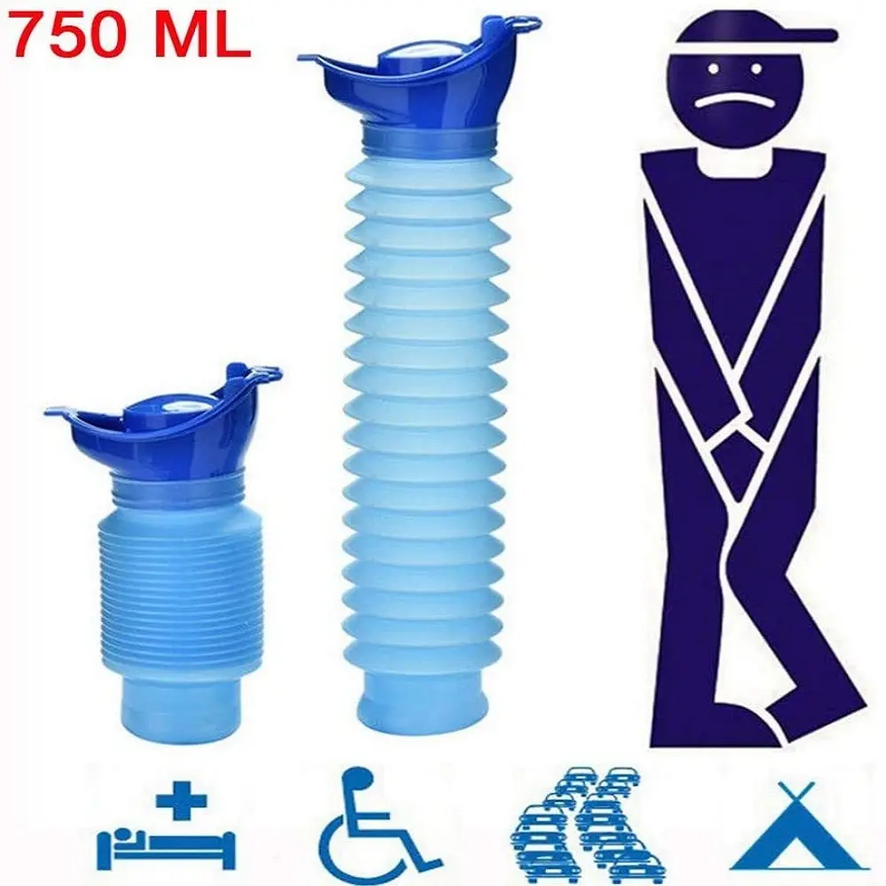 750ML Telescopic Urina Outdoor Portable Urine Bag Women's Men's Children's Mini Toilet Travel Mountain Bike Emergency Women's