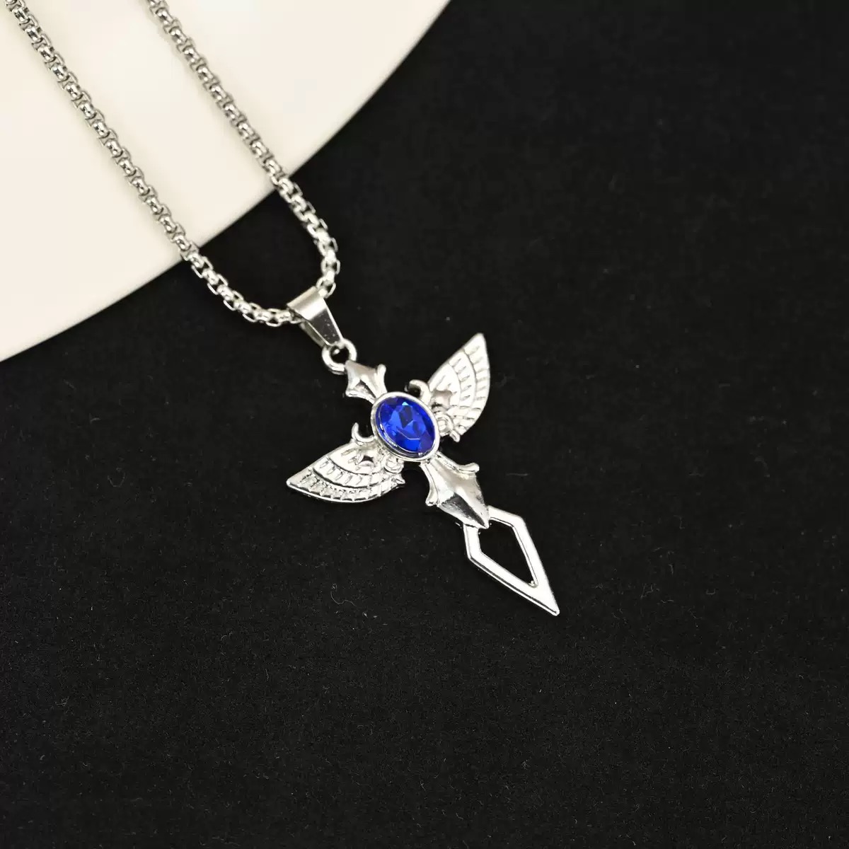 Vintage Cross Pendant Necklace Zinc Alloy Choker Hip Hop New Design Black Chain Necklace Men Women Necklaces Jewelry