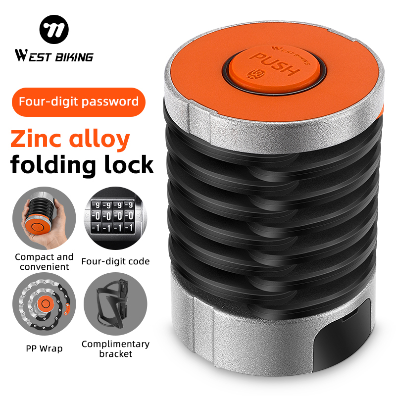 WEST BIKING Bike U Lock Heavy Duty Anti-Theft Security Bicycle Lock Motorcycle Scooter Cycling Lock Bicycle Accessories