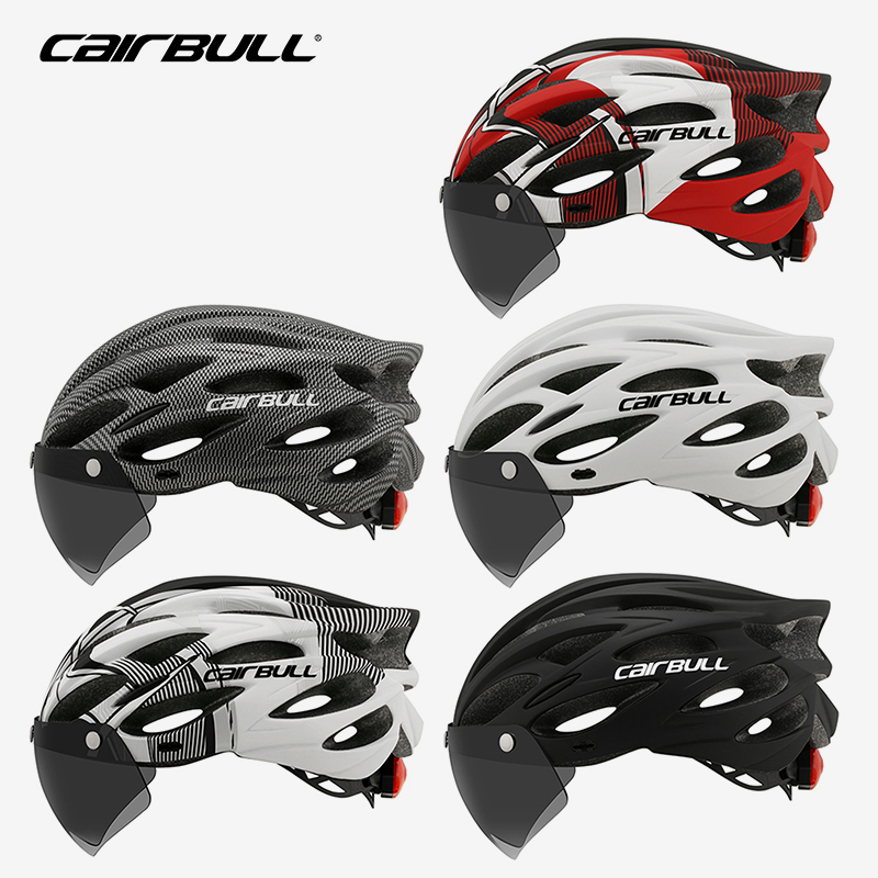 Lightweight Bicycle Helmet MTB Mountain Road Comfortable Breathable Led Safety Bike Helmets Men Women Detachable Goggles 59-61CM