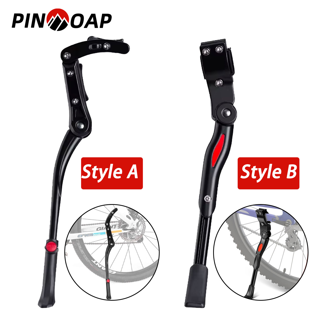 1PC Bicycle Stand Footrest Height Adjustable Aluminum Alloy Footrest Bicycle Side Support Suitable For Mountain Road Bicycles