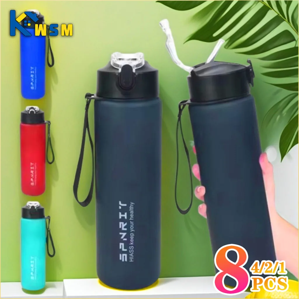 750ml Capacity Frosted Plastic Portable Water Cup Student Outdoor Sports Water Cup Kitchen Drinking Water Tool BPA Free