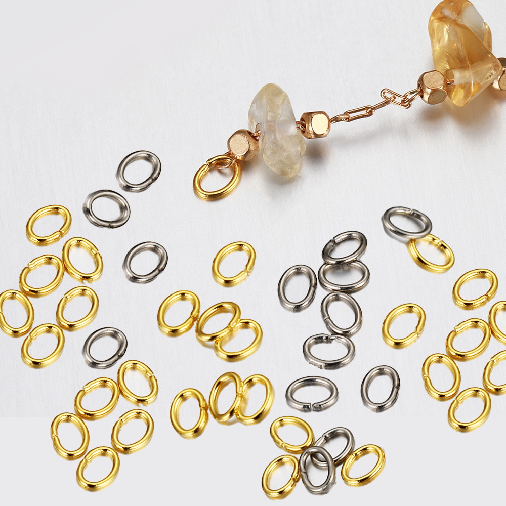 50pcs Stainless Steel Oval Open Jump Rings Jewelry Connector Findings for DIY Earring Bracelet Necklace Jewelry Crafts Making pen gpt