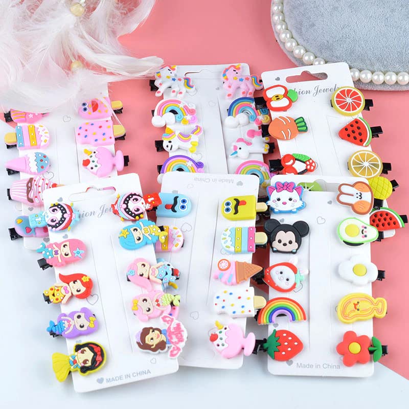 ​10-Piece Cute Cartoon Hair Clip Set for Girls - 3D Kawaii Animal, Fruit, and Princess Hair Pins - Colorful Non-Slip Hair Accessories for Kids & Toddlers
​Product Highlights