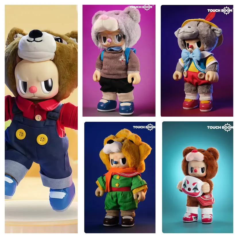 Originate Rebel Bear Big Doll Series Blind Box Articulation Mobility Chaoduo Parts Vinyl Plush Doll Halloween
