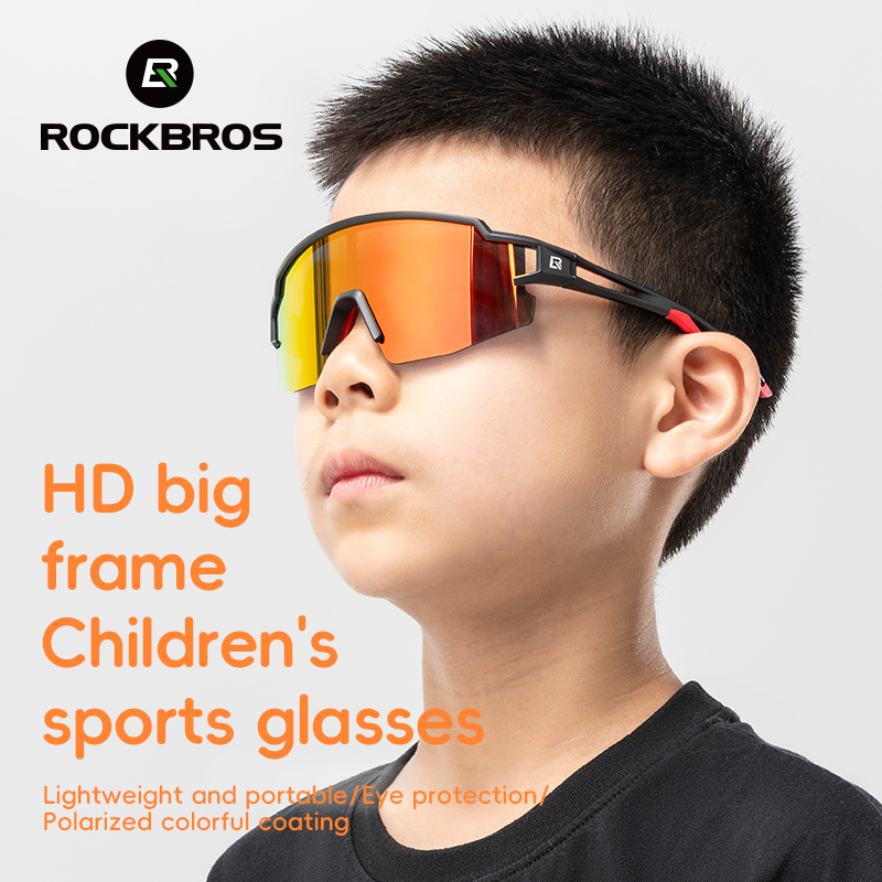 ROCKBROS Children Glasses Cycling Polarized Glasses Child Bicycle Glasses Non-Slip Bike Glasses Sport Sunglasses