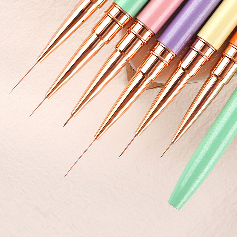 1/6PCS Nail Art Liner Set Brushes Gel Nail Brush Gel Nail Polish Painting Brush Drawing Nail Art Design Brush Pen