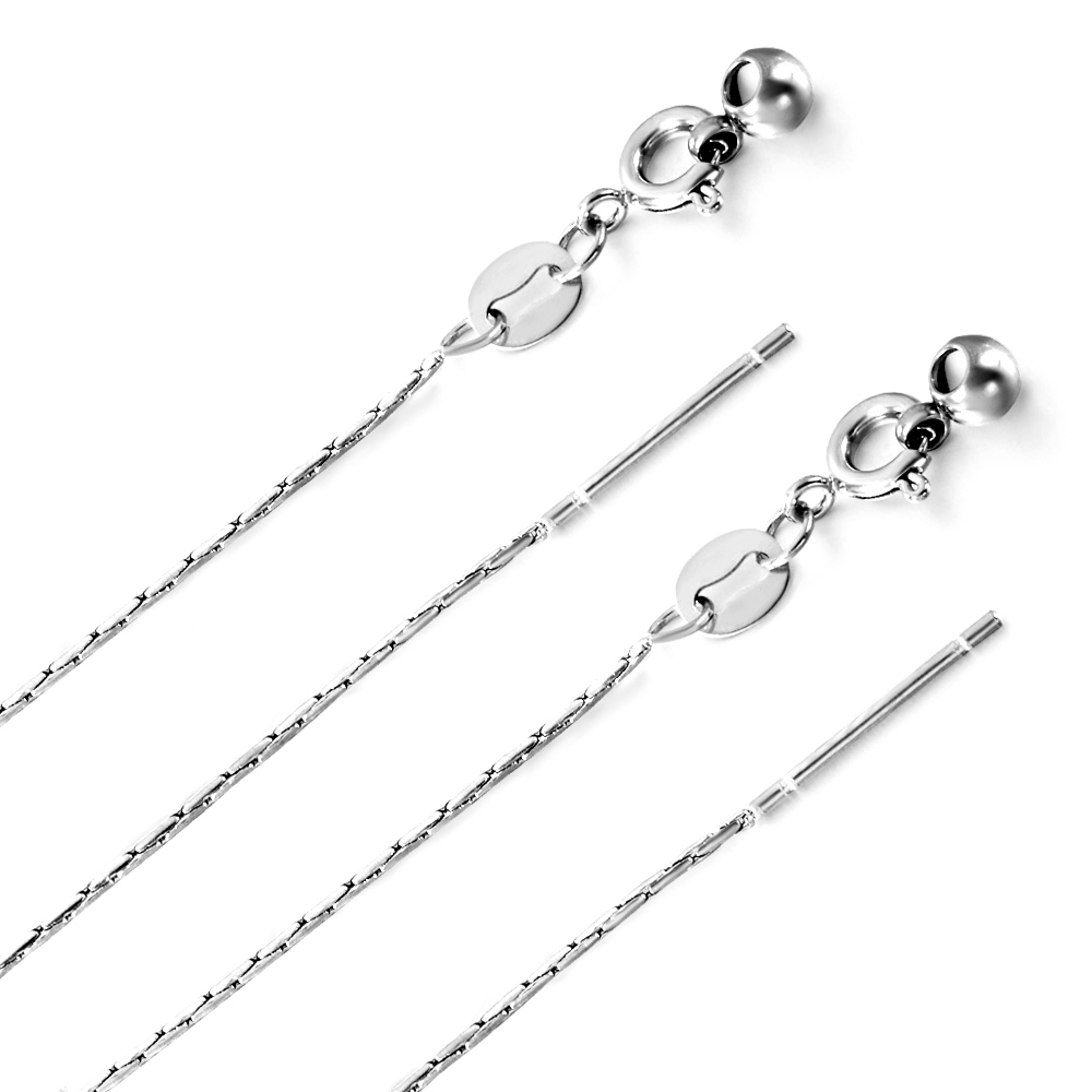 Classic Necklace 1pcs 0.8mm*45cm Retractable Joint Clasp Matching Chain Steel Color Trendy Stainless Steel High Jewelry Party