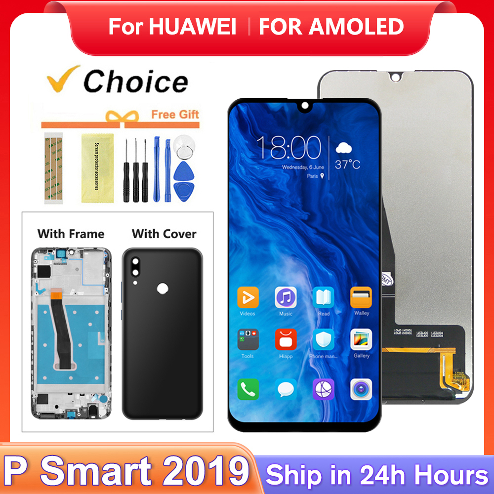 AMOLED For Y9 Prime 2019 STK-L21 L22 LX3 Display Touch Screen Digitizer Assembly For P Smart Z STK-LX1 LCD Replace