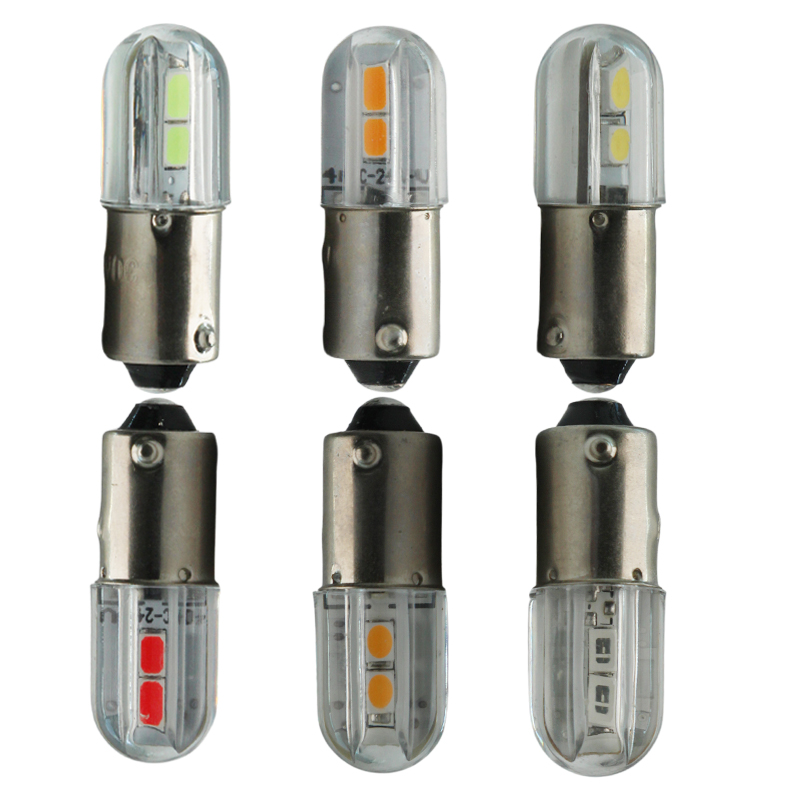 BA9S T4W Car LED Interior Bulb 6v 12v 24v 220v Mini Colorful 1W Auto Indicator Warning Light Signal Energy Saving Lamp 6 Volt