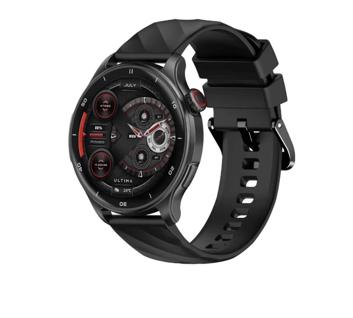 Ultima Navigator Premium Smartwatch | 1.43" TRU Amoled Spherical Display | In-Build GPS | Barometer | Altimeter | 24/7 Health Tracking | Fitbeing App Support