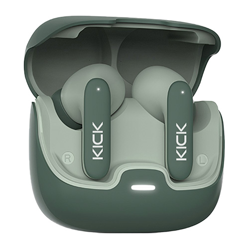 Kick Aeropods 141 | 4 mics (2 on each side) | ENC during calls | Battery Life Up to 10/120 hours independent/combined playback | Touch controls, Voice Assistant Support, Seamless Pairing, Low Latency of up to 45ms