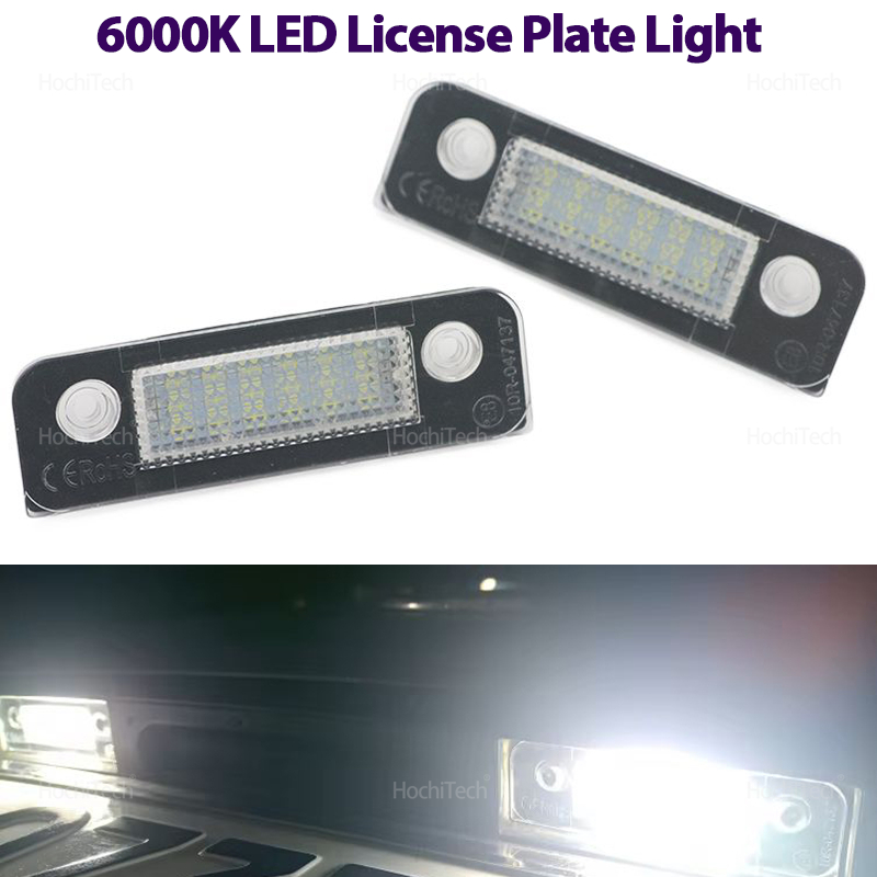 2PCS Durable White Canbus Rear License Plate Tag Lights LED for Ford Mondeo MK2 1996-2000 for Fiesta MK5 2001-08 Fusion 2001-11
