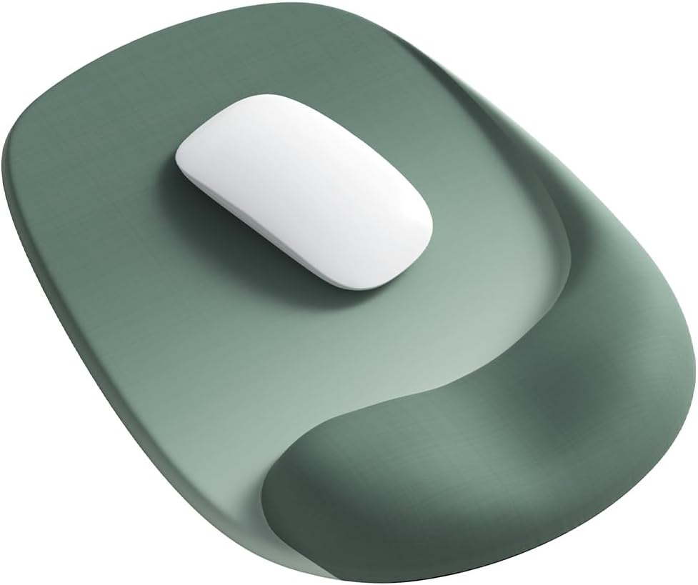 Ergonomic Mouse Pad with Gel Wrist Support Premium Lycra Fabric Non-Slip Ideal for Laptop Desktop Office Gaming Desk