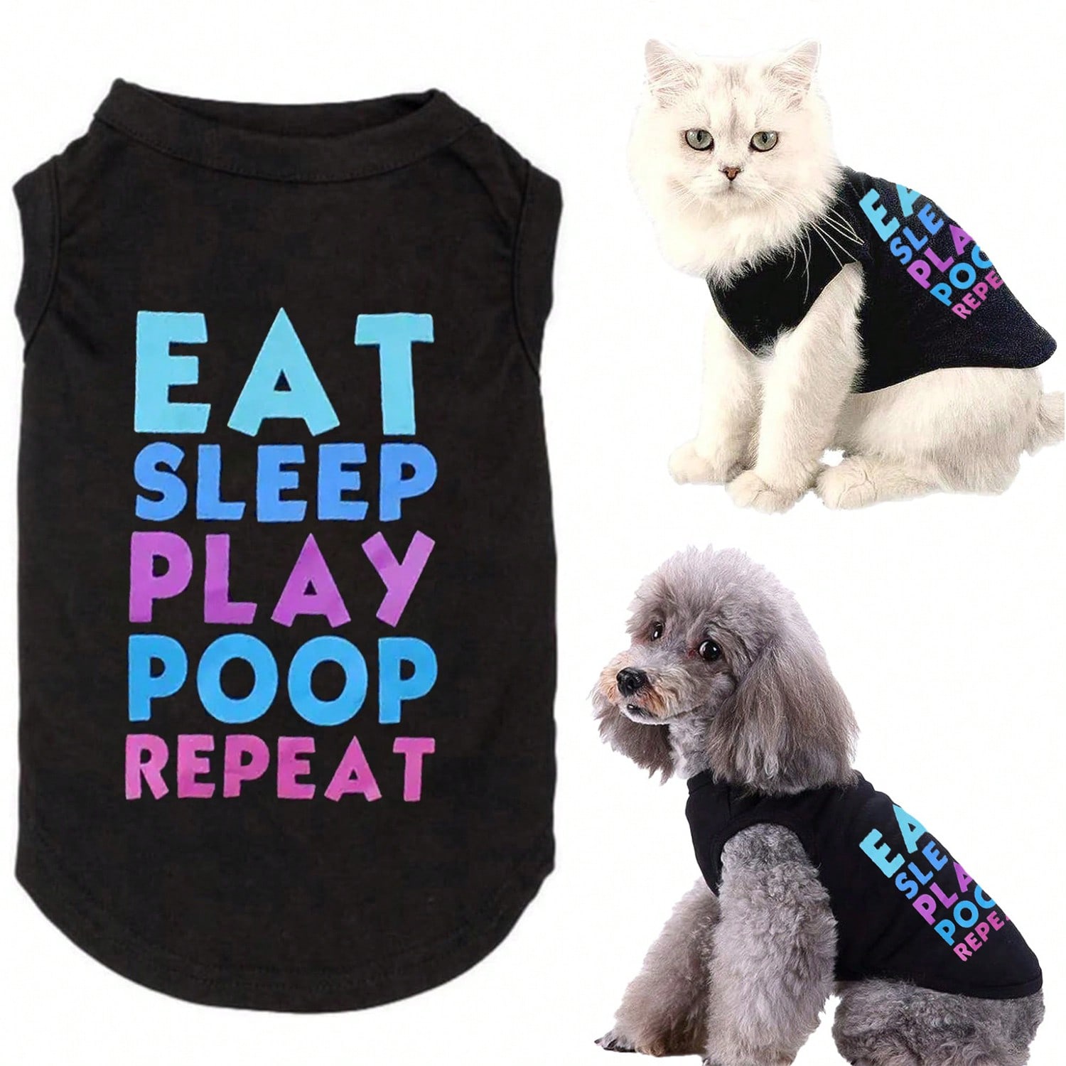 1 Pcs Dog T-Shirt for Pet Printed Cute Breathable Stretchy Costumes