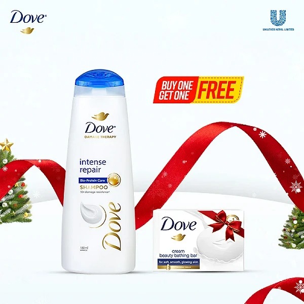 Dove Intense Repair Shampoo 325 ml Free Dove Bar 50 gm - image 1