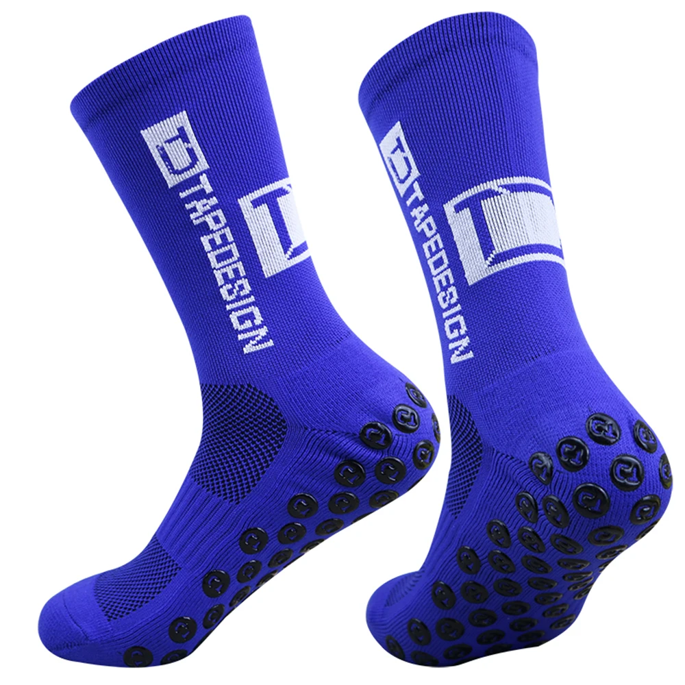 1Pc Football Socks Men's Non-slip Grip Football Basketball Sports Bicycle Socks