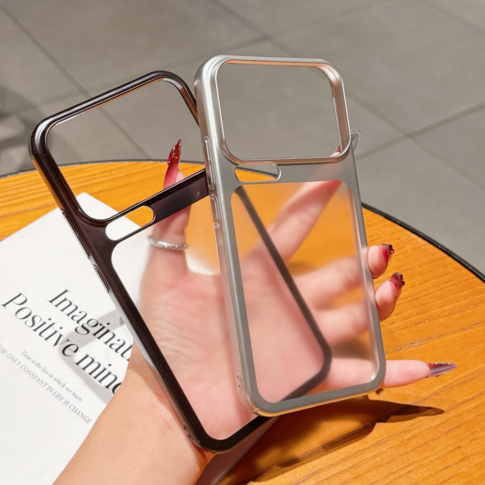 Luxury Translucent Nano Polymer Back Plating Frame Phone Case For XiaoMi Mi 17 17Pro 17ProMax Frosted Full Bumper Non-Slip Cover