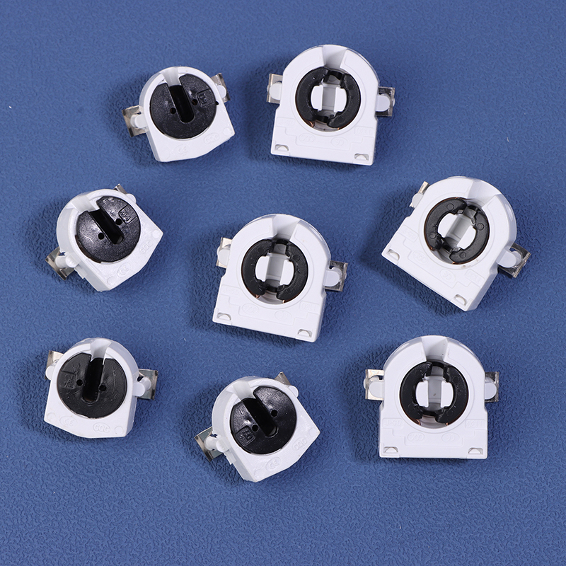 5Pcs T5 T8 Fluorescent Light Holder G5 G13 Base Non-Shunted Tombstone Lamp Socket AC 500V 2A for LED Fluorescent Tube