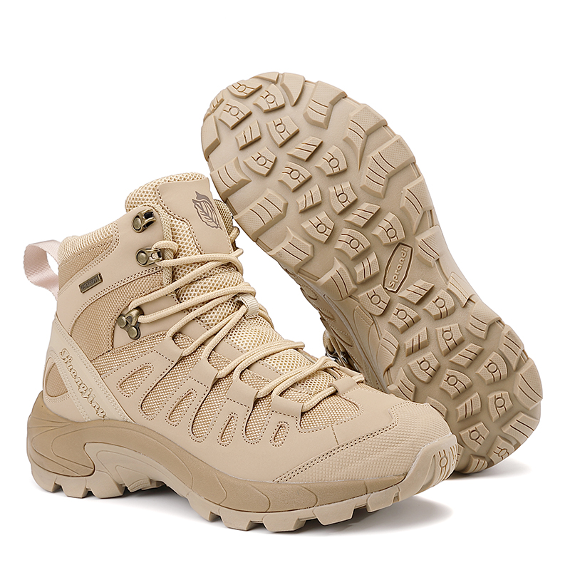 Men Tactical Boots Waterproof Boots Platform Boots Ankle Boots Mens Desert Working Safety Outdoor Hunting Shoes Climbing
