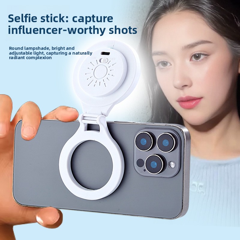Magsafe Magnetic Phone Fill Light Portable Selfie Beauty Light Mini Stand for iPhone