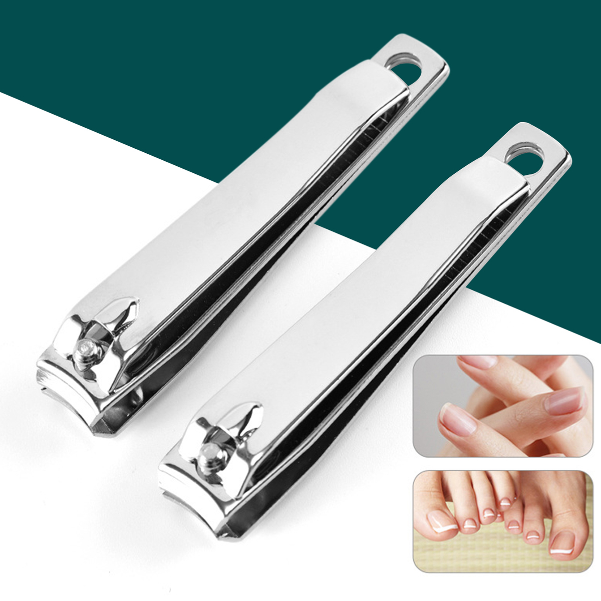 1pc/2pcs Nail Clipper Premium Sturdy Stainless Steel Fingernail And Toenail Clipper Cutters Perfect Nail Clippers