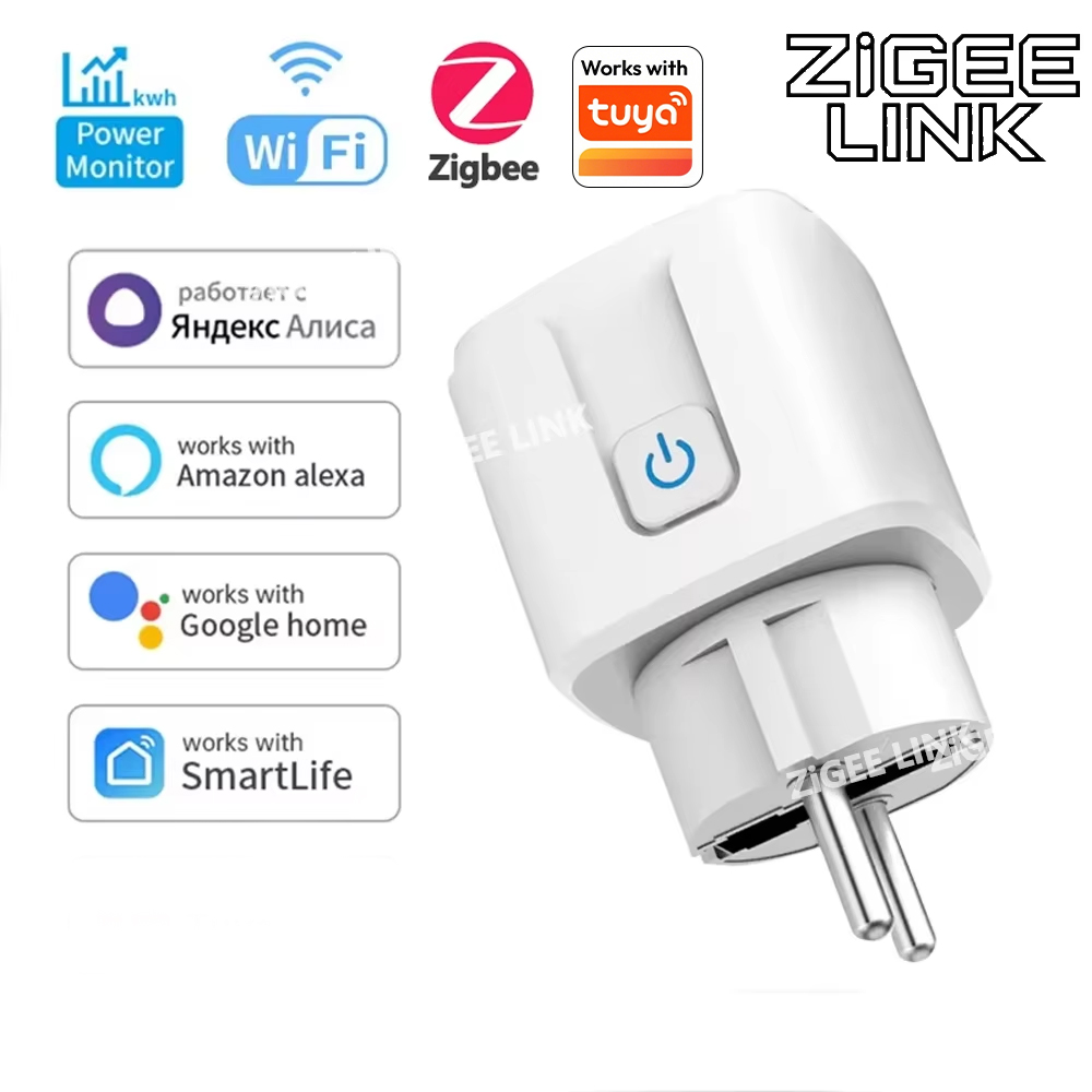 Tuya Wifi Brazil Smart Plug 16A Brasil Inteligente Zigbee Socket Smart Home Automation Power Outlet Works With Alexa