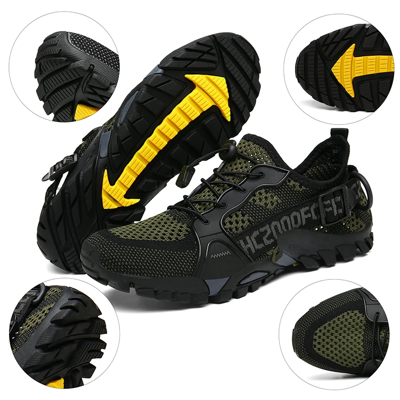 Men Outdoor Sports Hiking Shoes Women Beach Wading Shoes Stream Breathable Light Training Sneakers Dual-purpose Trekking Shoes
