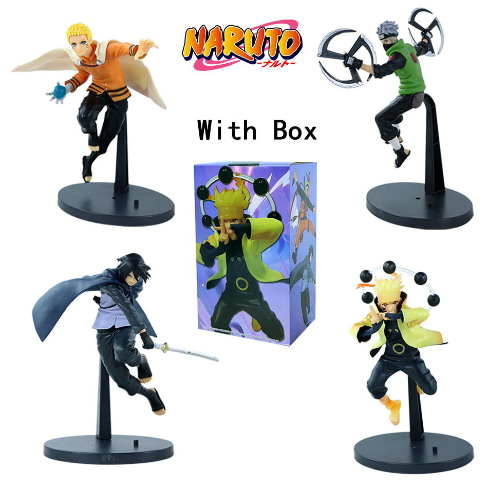 2026 New 18-20cm Naruto Anime Figures Sasuke Kakashi Naruto PVC Action Figure Collection Model Toys for Kids Boys Birthday