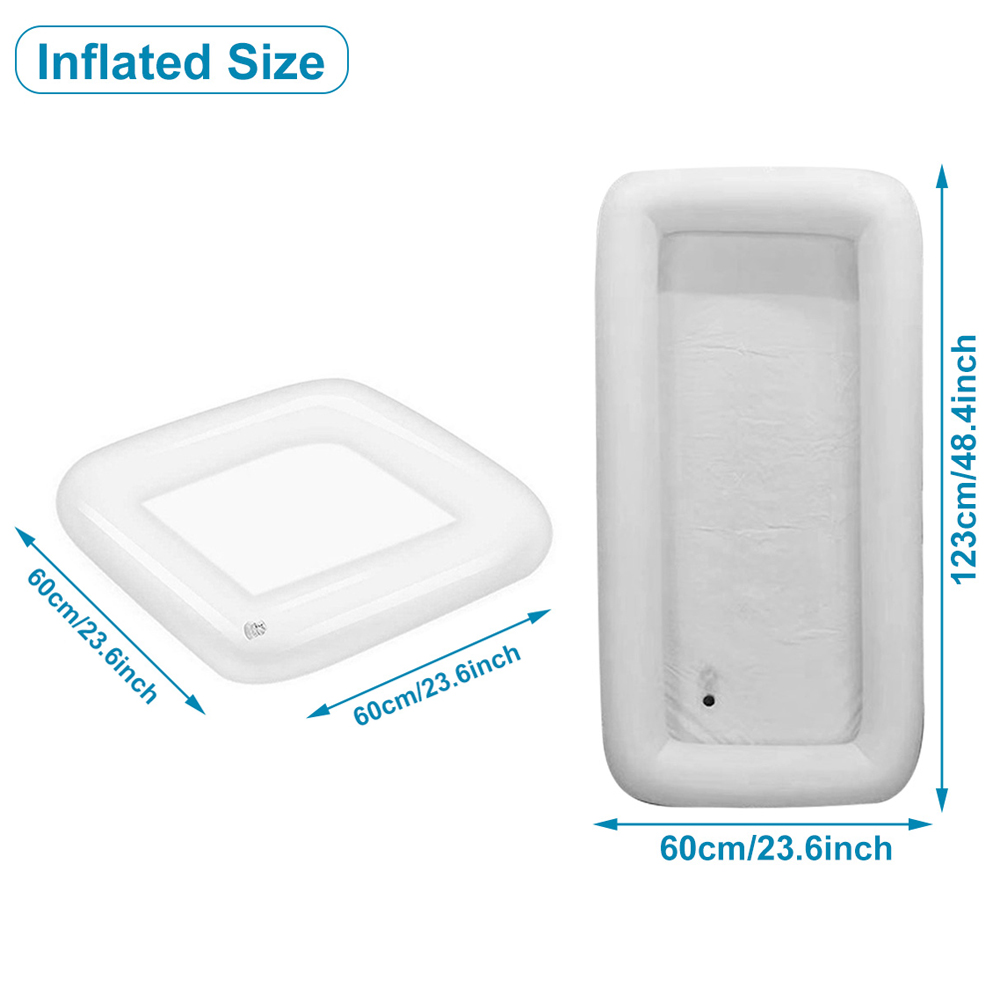 1pc Inflatable PVC Ice Bar Keeping Cooler Mat Container Perfect for Drinks Snacks Ideal for Summer Beach Water Fun Party