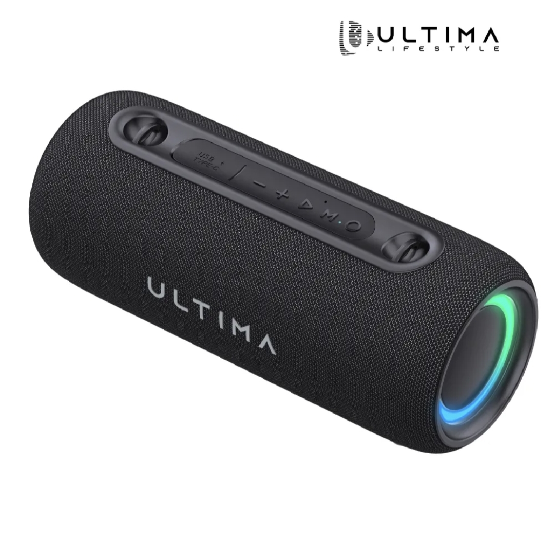 Ultima Soundbox S20 | Hi-Fi 30W Bluetooth Speaker with Ultima Supreme Sound | 7Hours Playtime | 70MM Driver Size | Surround Sound | Dynamic RGB LED Lights | TWS Mode | IPX5 Rated speaker