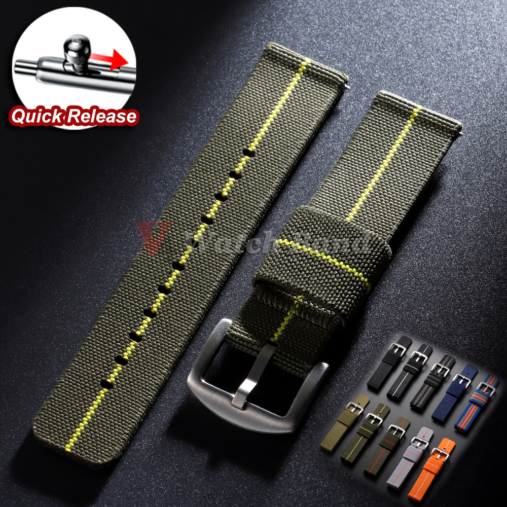 Elastic Strap Nylon Watch Band 20mm 22mm for Woven for Wristband Quick Release Men's Sport Watch Band