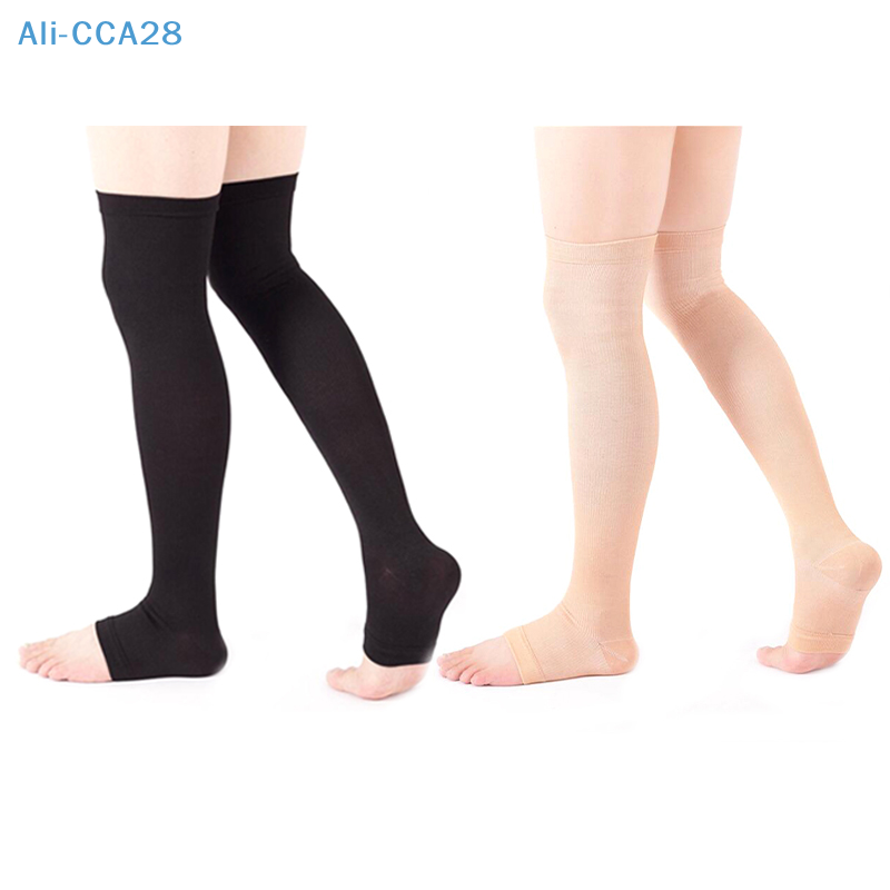 1 Pair Open Toe Knee-High Medical Compression Stockings Varicose Veins Stocking Unisex Brace Wrap Shaping pen gpt