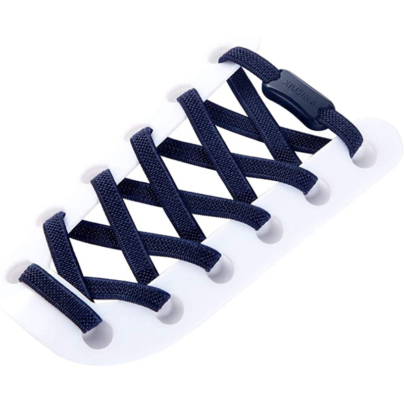 1 Pair Flats Elastic Shoelaces No tie Shoe Laces Kids Sneakers Shoelace Quick Lazy Shoe Lace 24 Color Buckle Strings