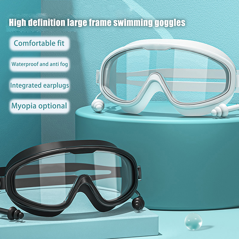 （Summer6）1 Pc Large Frame Swimming Goggles For Kids High Quality Antifog Swim Glasses Waterproof HD Swim Eyewear Swim Equipment