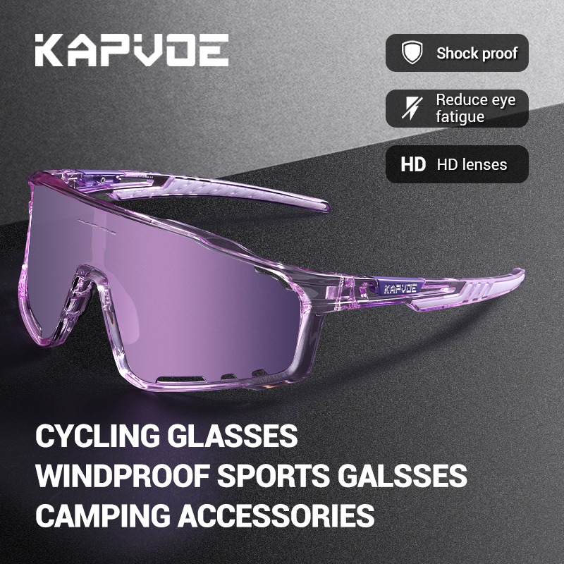 KAPVOE New Men Fashion Sports Cycling Sunglases Outdoor Bicycle Glasses Hiking Drive Running Women MTB Road Bike Glasses Glasses