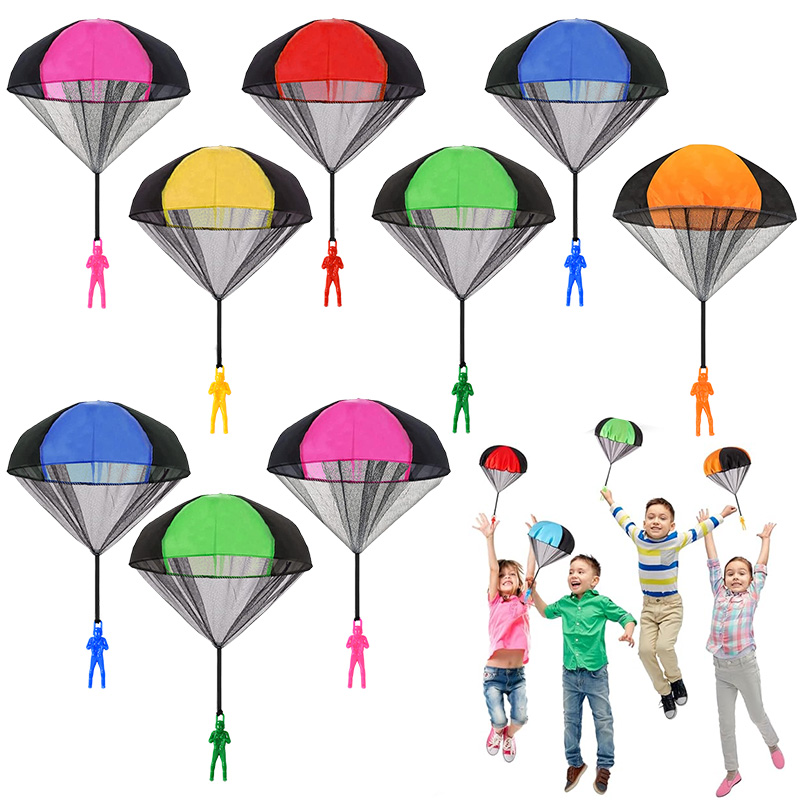 1/6Pcs Parachute Toy Kids Birthday Party Favors Summer Outdoor Funny Game Boy Girl Party Gift for Guests Hand Throw Flying Toy