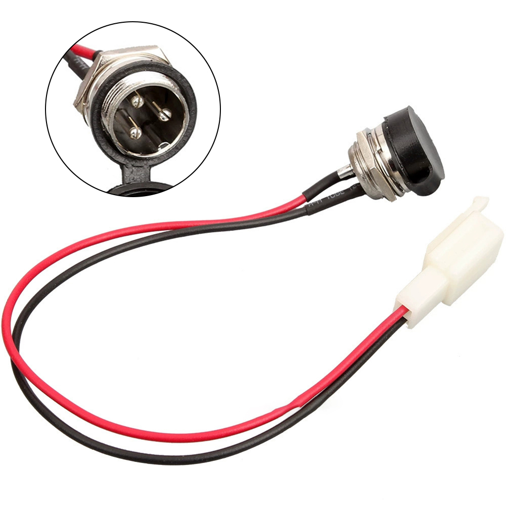 Balancing Scooter Hoverboard 3 Pin Charging Port 2 Wire Charging Port Replacement For Kids Electric Scooter E-Scooter E-Bike