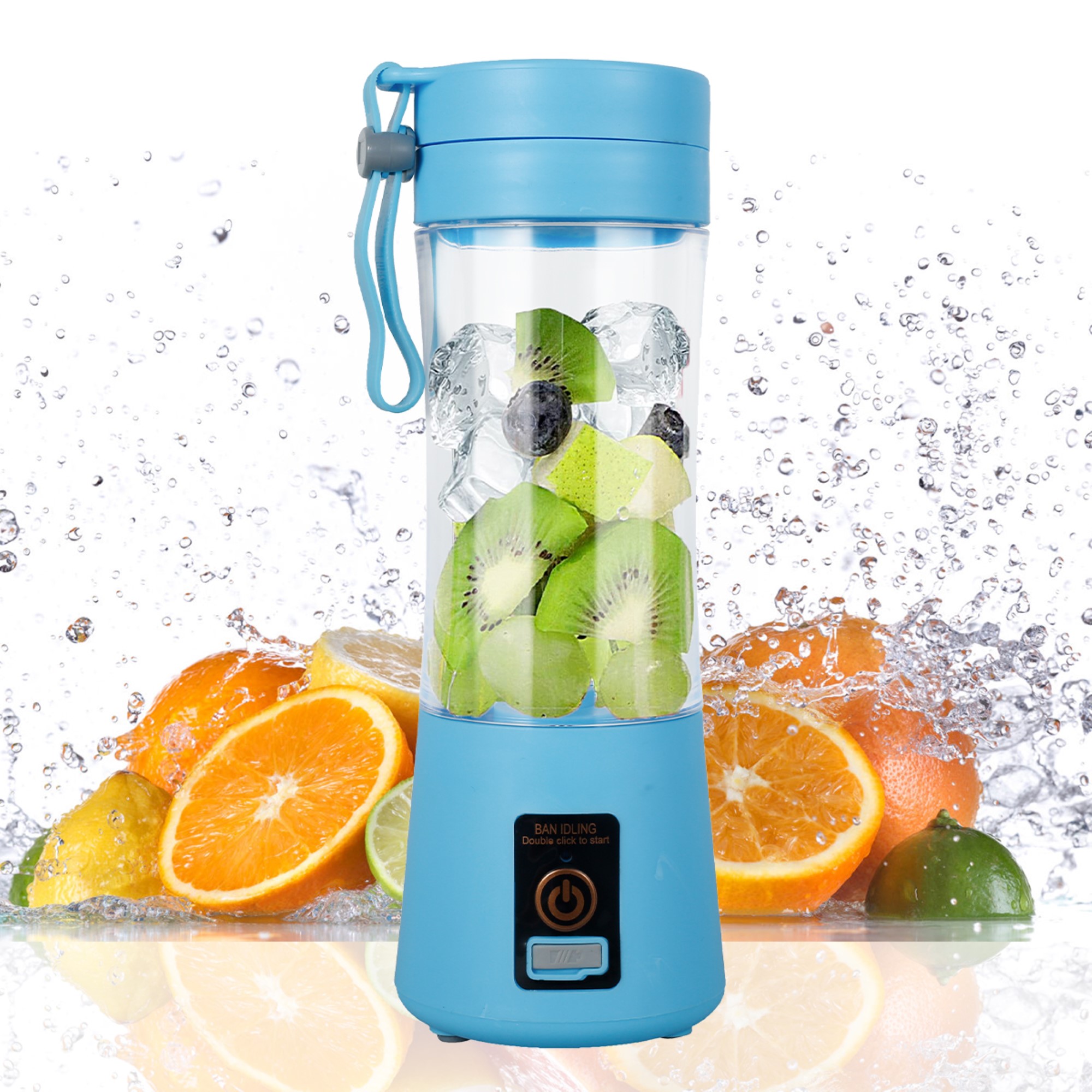 HM03 Portable Rechargeable Juice Blender with 6 Blades 380ml
