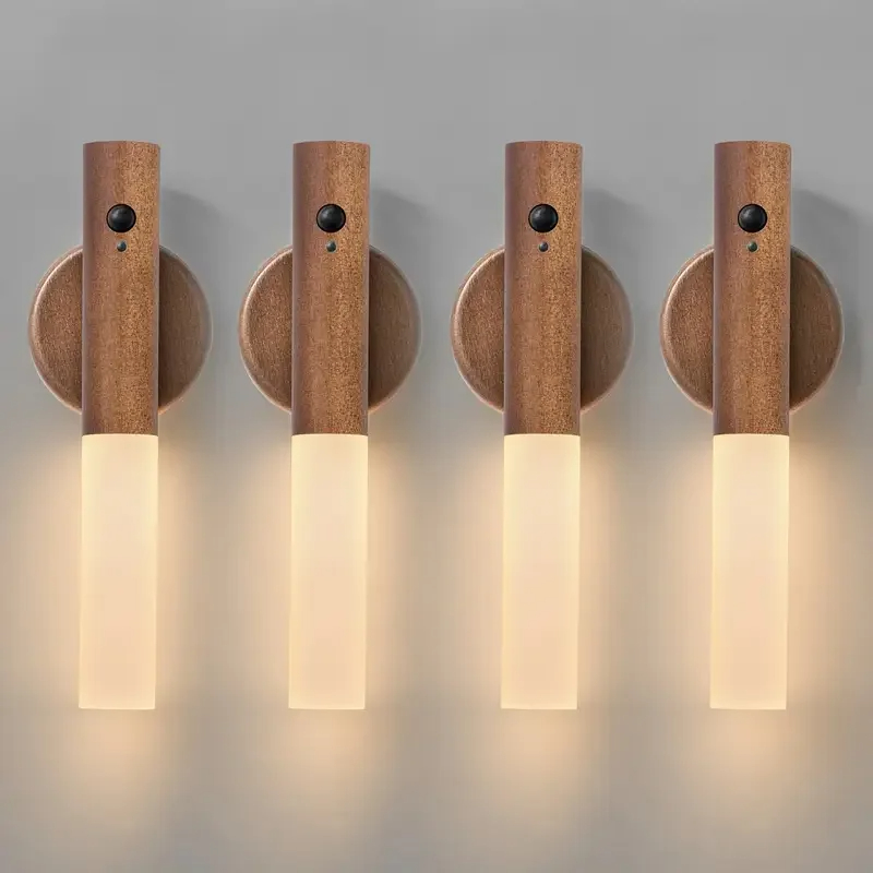 LED Rechargeable Magnetic Wall Lamp Smart Motion Sensor Night Light Portable for Hallway Bedroom Stairs Bathroom Cabinets Decor lightify